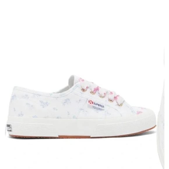 SUPERGA Floral Canvas Low Top Sneakers - Picture 2 of 12